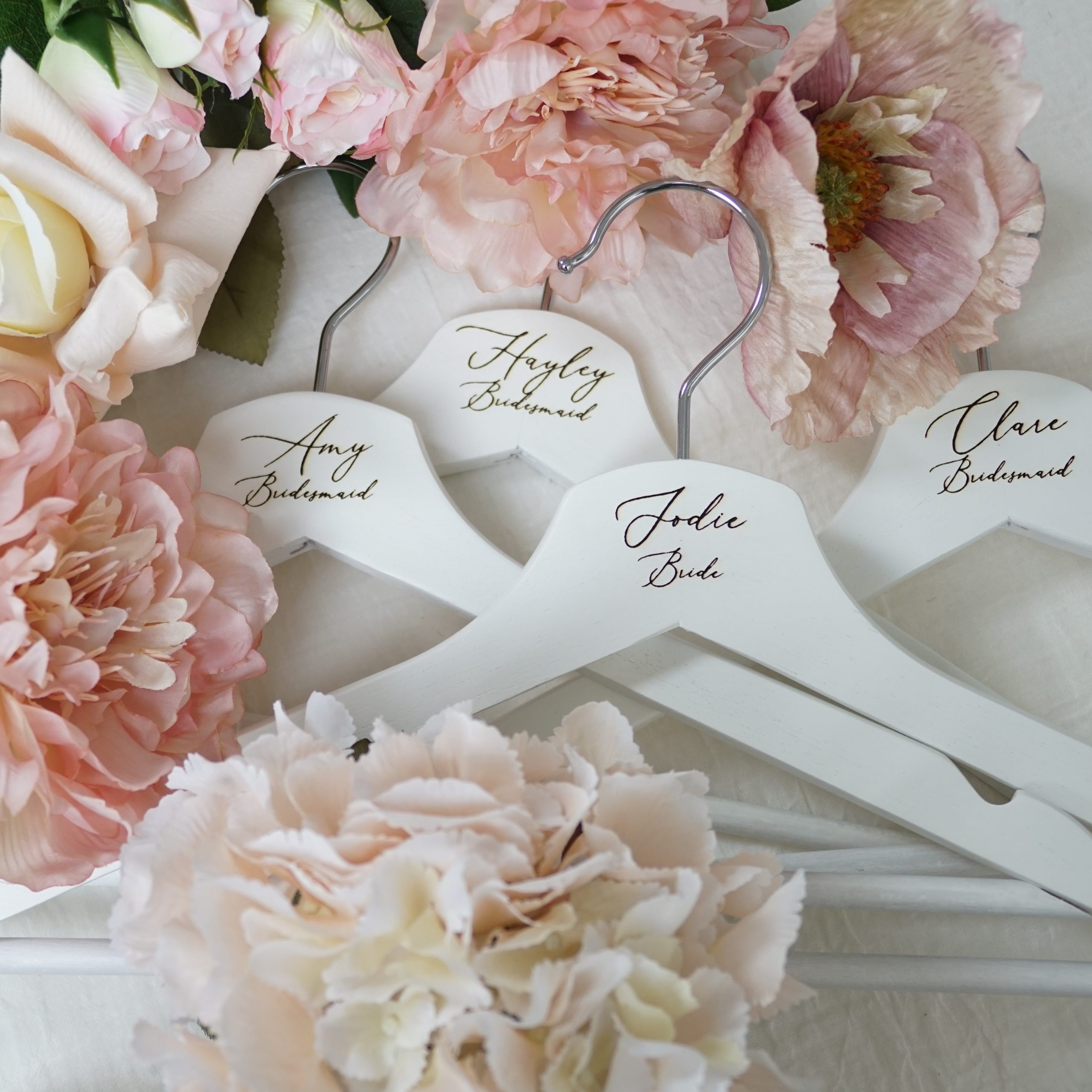 Personalised hangers for bridesmaids